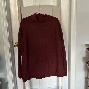 Ava & Viv Rich Maroon mock Turtleneck Sweater
